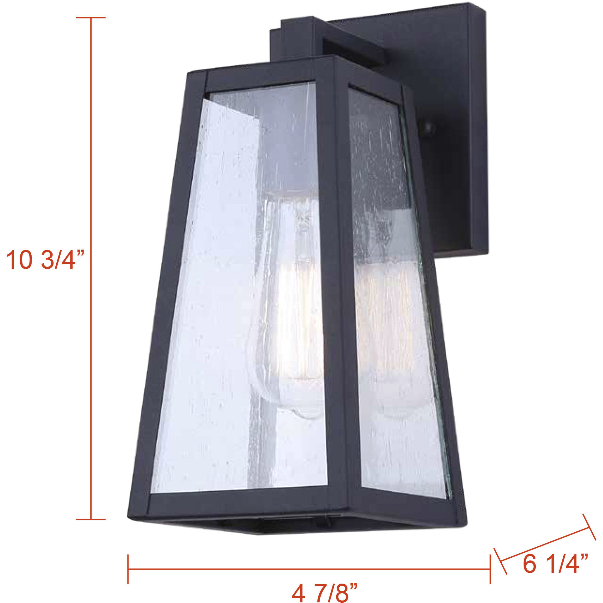 Coralea 1 Light 10.75 inch Sand Black Outdoor Wall Lantern