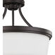 Madison 3 Light 16 inch Oil Rubbed Bronze Semi-Flush Ceiling Light