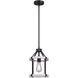 Joelle 1 Light 9 inch Matte Black/Brushed Grey Pendant Ceiling Light