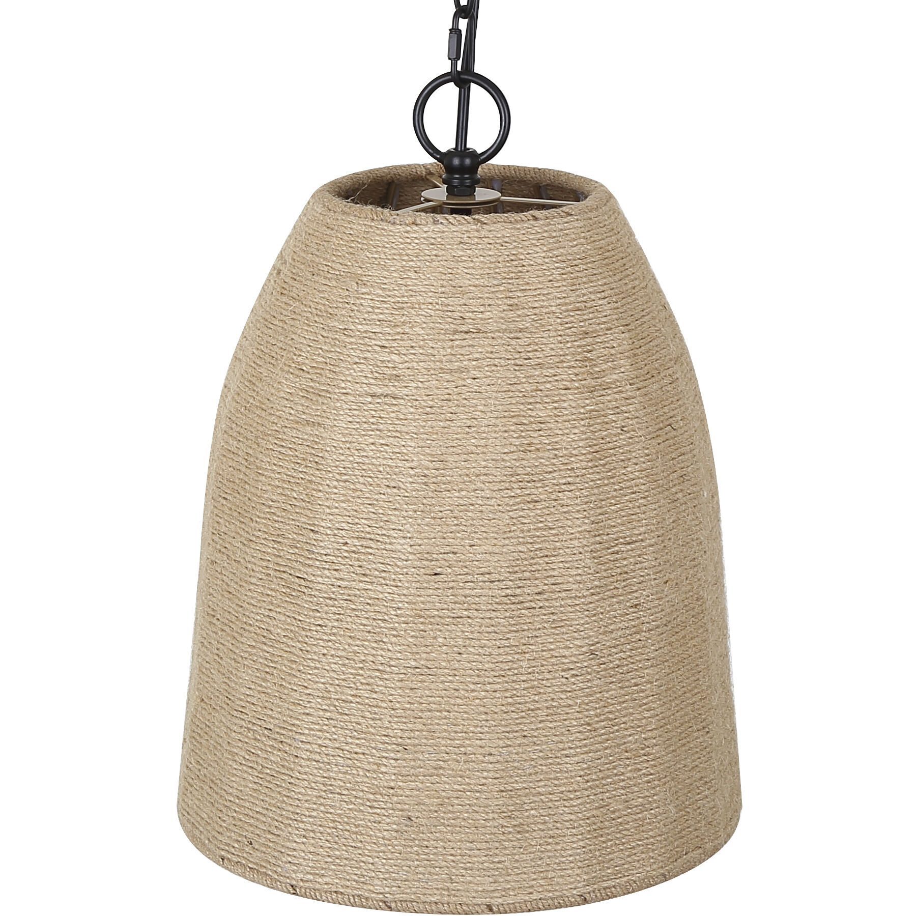 Malmo 1 Light 12 inch Matte Black and Rope Pendant Ceiling Light