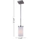 Madison 1 Light 4 inch Brushed Nickel Pendant Ceiling Light