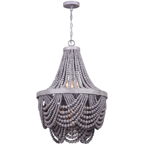 Madison 6 Light 19 inch Gray Chandelier Ceiling Light