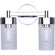 Eden 2 Light 12.88 inch Chrome Vanity Light Wall Light