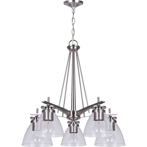Madison 5 Light 21 inch Brushed Nickel Chandelier Ceiling Light