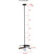 Elodie 1 Light 13.75 inch Pendant Ceiling Light in Matte Black
