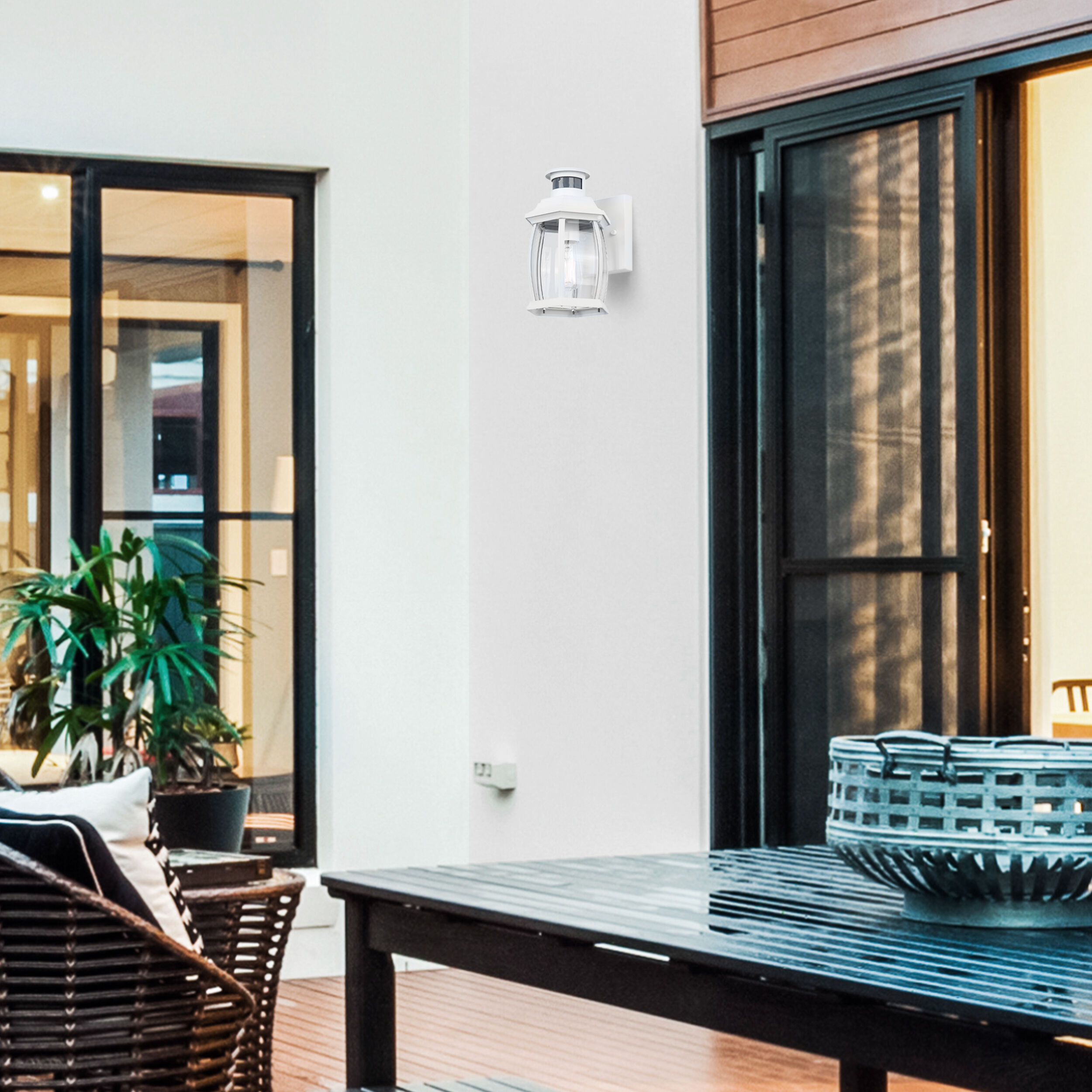 Buckly 1 Light 10.25 inch White Outdoor Wall Lantern