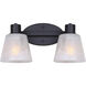 Luelle 2 Light 16 inch Black Vanity Light Wall Light