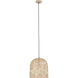 Indy 1 Light 16 inch Natural Pendant Ceiling Light