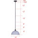 Marek 1 Light 13 inch Matte Black Rod Pendant Ceiling Light