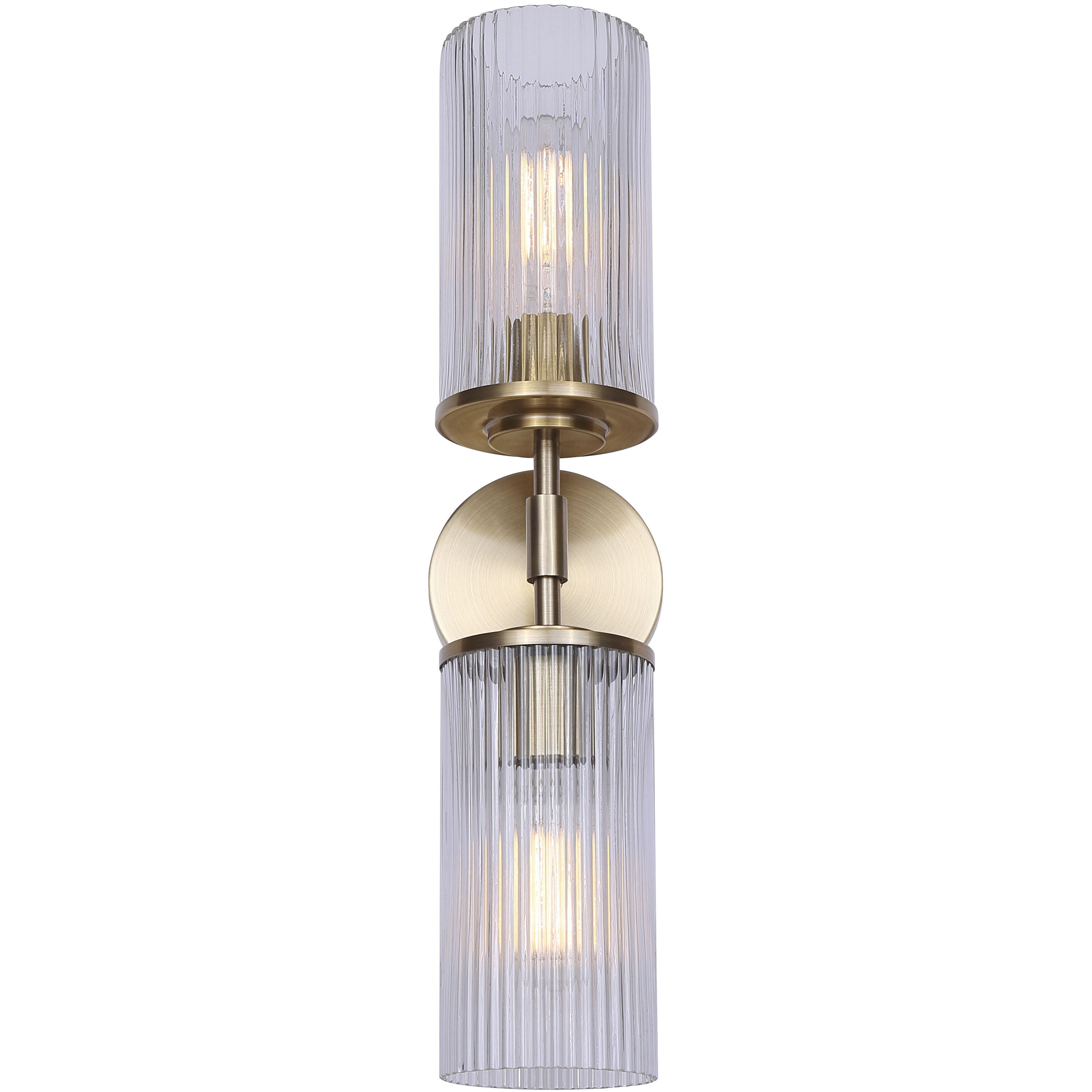 Kinslea 2 Light 6 inch Gold Vanity Light Wall Light in Clear Glass