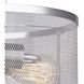 Madison 3 Light 15 inch Brushed Nickel Semi-Flush Ceiling Light