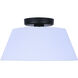Aspen 1 Light 13.25 inch Black Flush Mount Ceiling Light