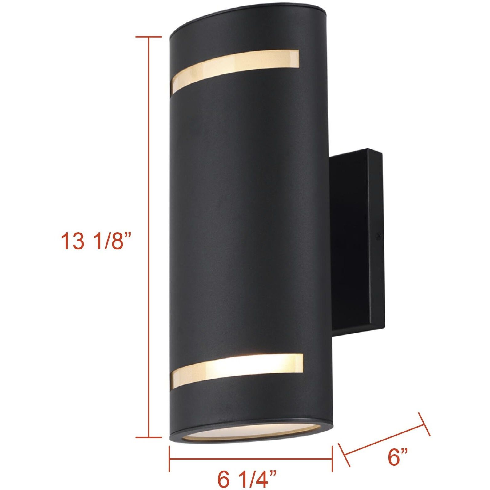 Ravyn 2 Light 6 inch Black Outdoor Lantern