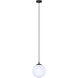 Halsey 1 Light 9.75 inch Black Pendant Ceiling Light