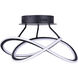 Madison LED 21 inch Black LED Semi-Flush Ceiling Light