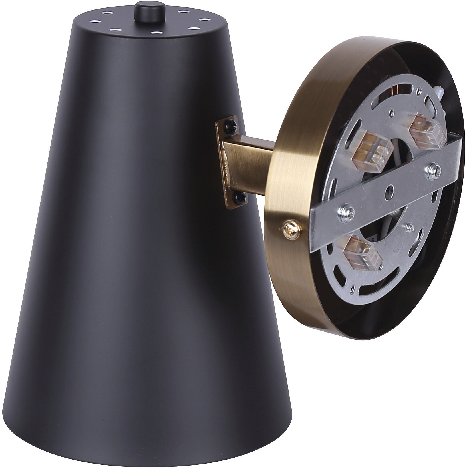 Harken 1 Light 7.75 inch Matte Black and Gold Vanity Light Wall Light