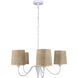 Daisey 5 Light 27 inch White Chandelier Ceiling Light
