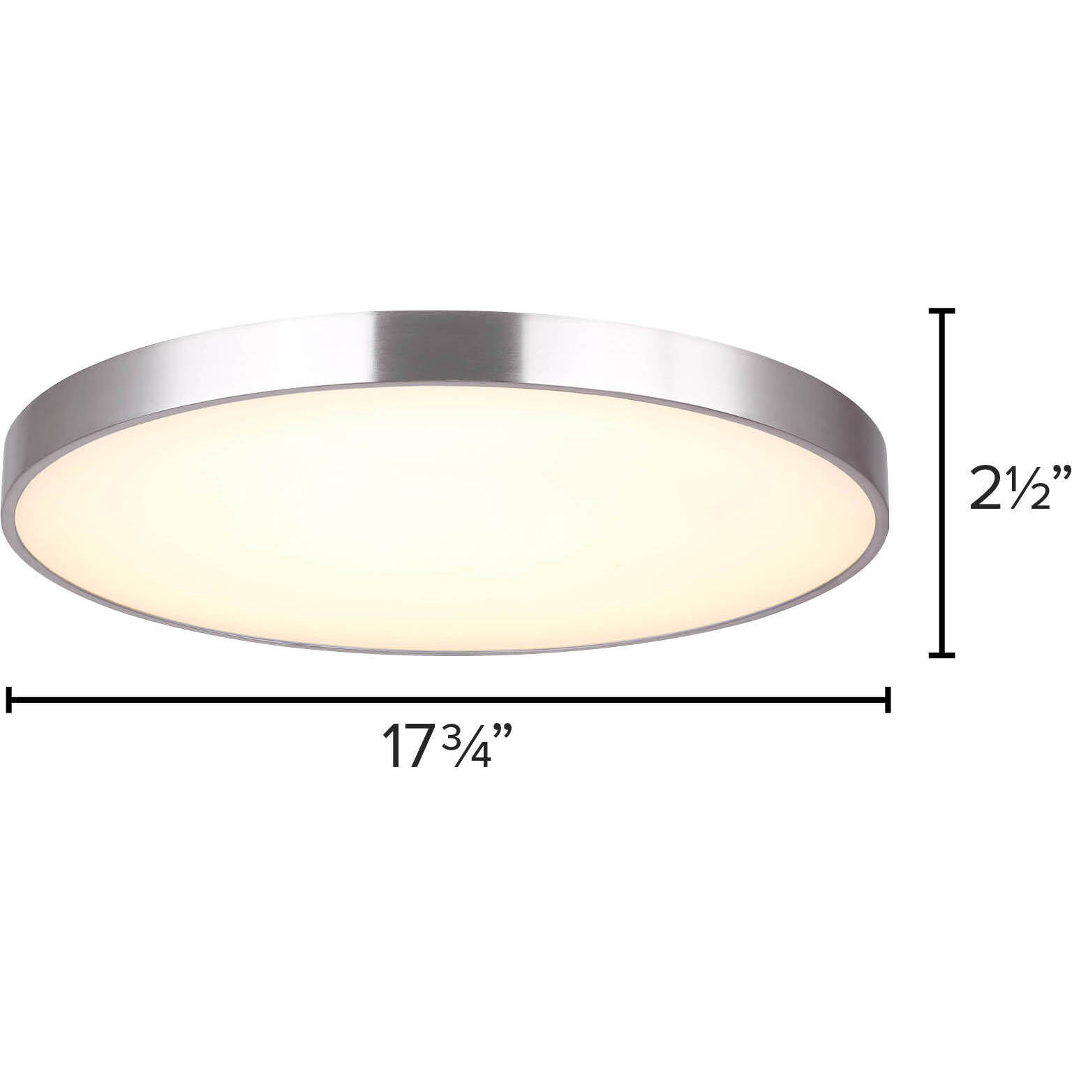 Lenox LED 18 inch Brushed Nickel Flush Mount Ceiling Light