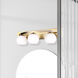 Monroe 3 Light 24 inch Gold Vanity Light Wall Light