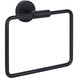 Varen 9 inch Matte Black Towel Ring