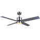 Tempest 52 inch Brushed Nickel with Gray Blades Ceiling Fan