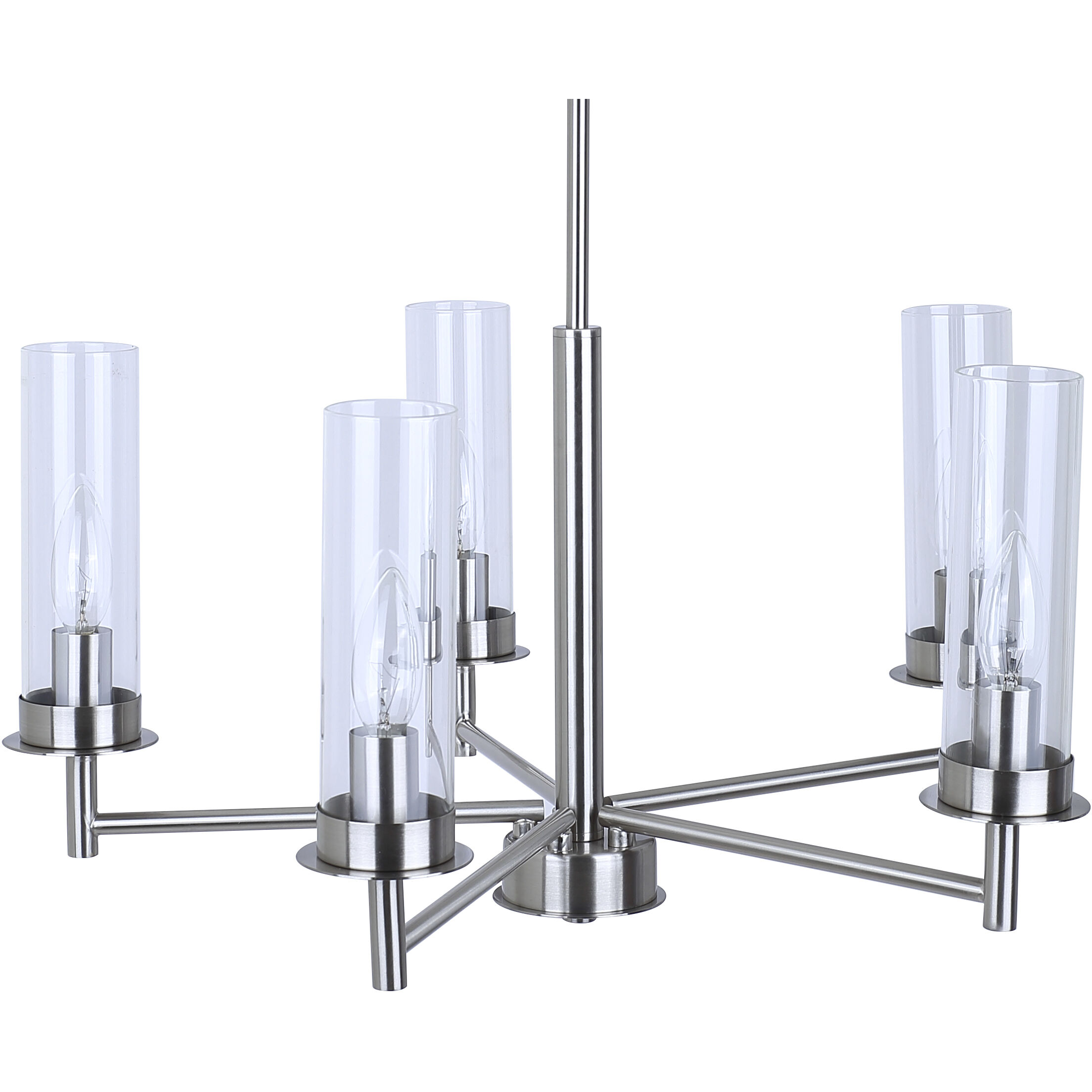 Benson 5 Light 23 inch Brushed Nickel Chandelier Ceiling Light