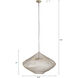 Warren 4 Light 33.5 inch Antique Brass Pendant Ceiling Light
