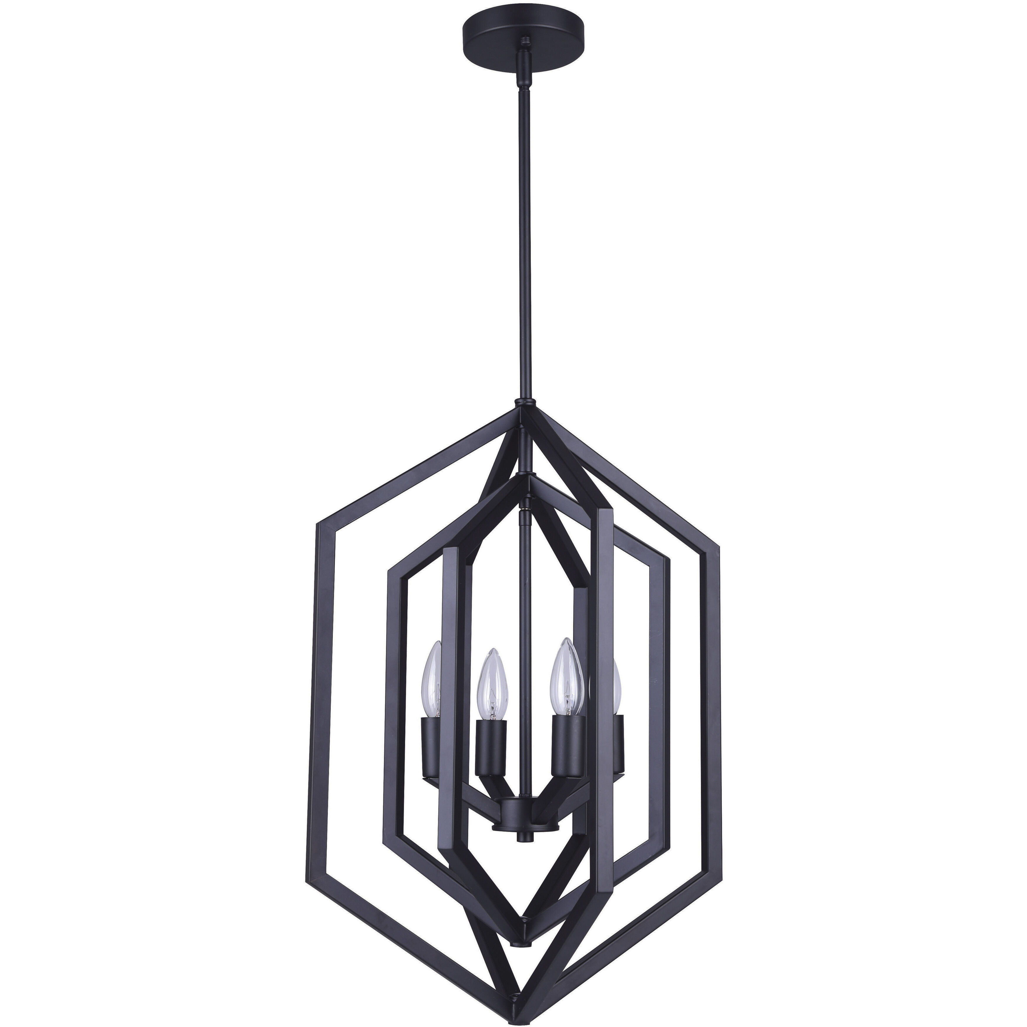 Madison 4 Light 16 inch Black Chandelier Ceiling Light