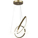 Zuri LED 33 inch Gold Chandelier Ceiling Light