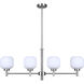 Mallory 4 Light 36.38 inch Brushed Nickel Chandelier Ceiling Light