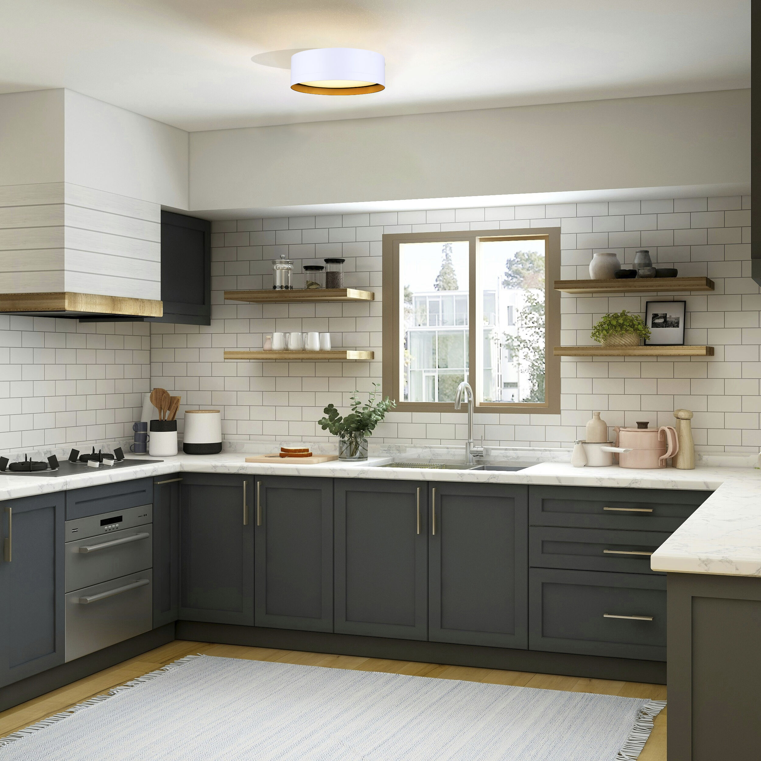 Kyrie LED 11.75 inch White Flush Mount Ceiling Light