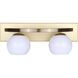 Monroe 2 Light 18 inch Gold Vanity Light Wall Light