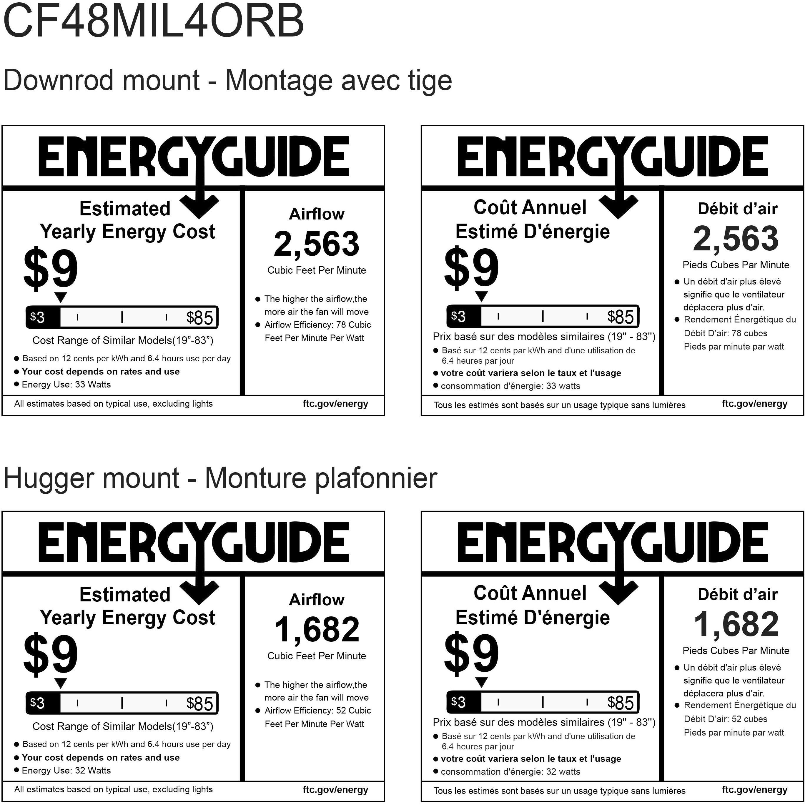 Madison 48 inch Oil Rubbed Bronze with Walnut/Medium Maple Blades Indoor fan