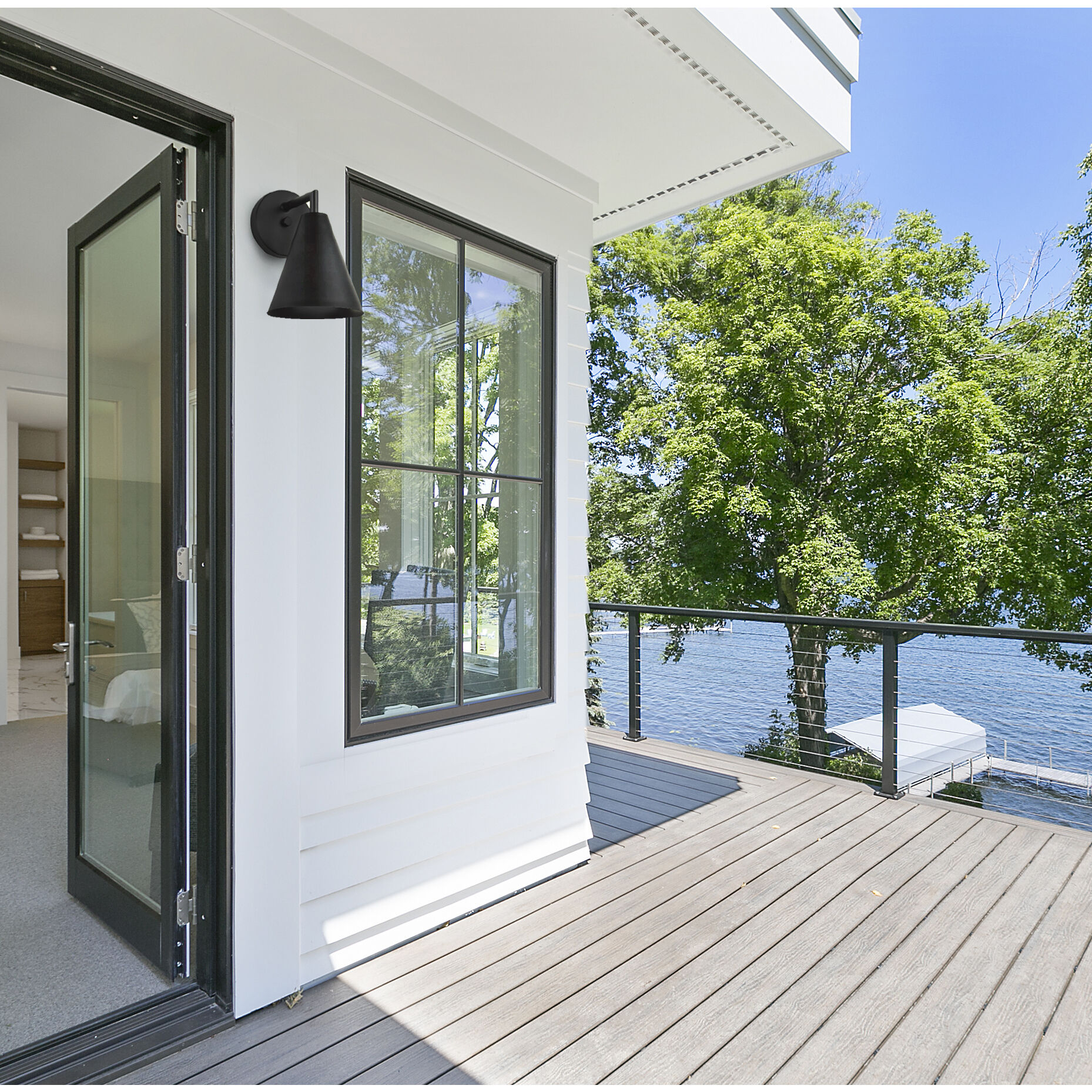 Emeri 1 Light 10 inch Matte Black Outdoor Down Light