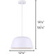 Kiliam 1 Light 13 inch Matte White Pendant Ceiling Light