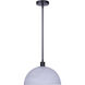 Marek 1 Light 13 inch Matte Black Rod Pendant Ceiling Light