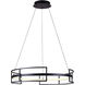Amora LED 24 inch Black Chandelier Ceiling Light