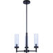 Benson 3 Light 16 inch Black Chandelier Ceiling Light