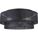 Bellamy 3 Light 19 inch Black Flush Mount Ceiling Light in Black Faux Rattan
