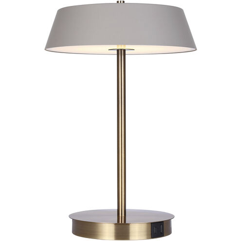 Jessa 14 inch 16.00 watt Gold Table Lamp Portable Light in Gray Metal