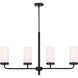 Malloy 4 Light 23.25 inch Matte Black Chandelier Ceiling Light