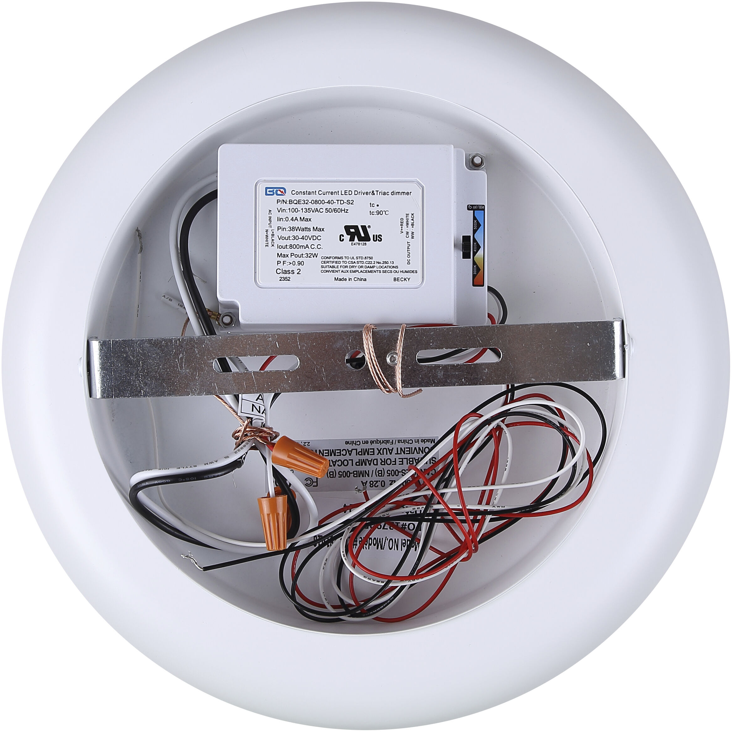 Zaria LED 18.25 inch White Chandelier Ceiling Light