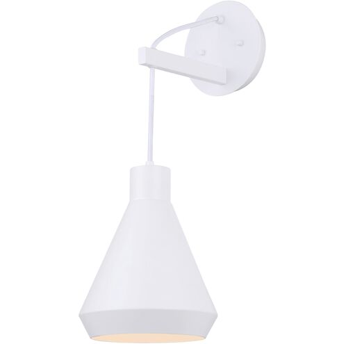 Byck 1 Light 7 inch Matte White Wall Fixture Wall Light