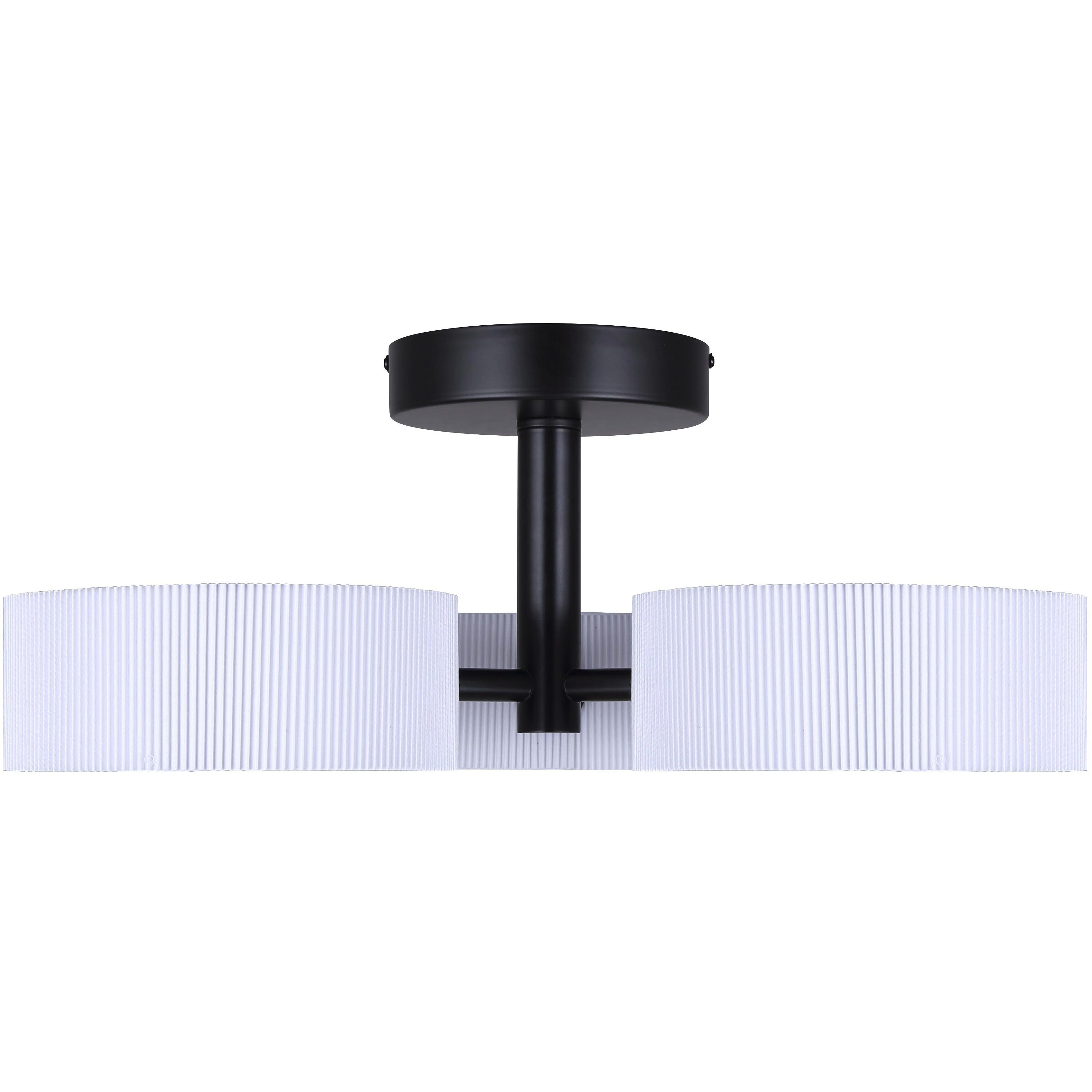 Carmynn LED 21.13 inch Black Semi-Flush Mount Ceiling Light