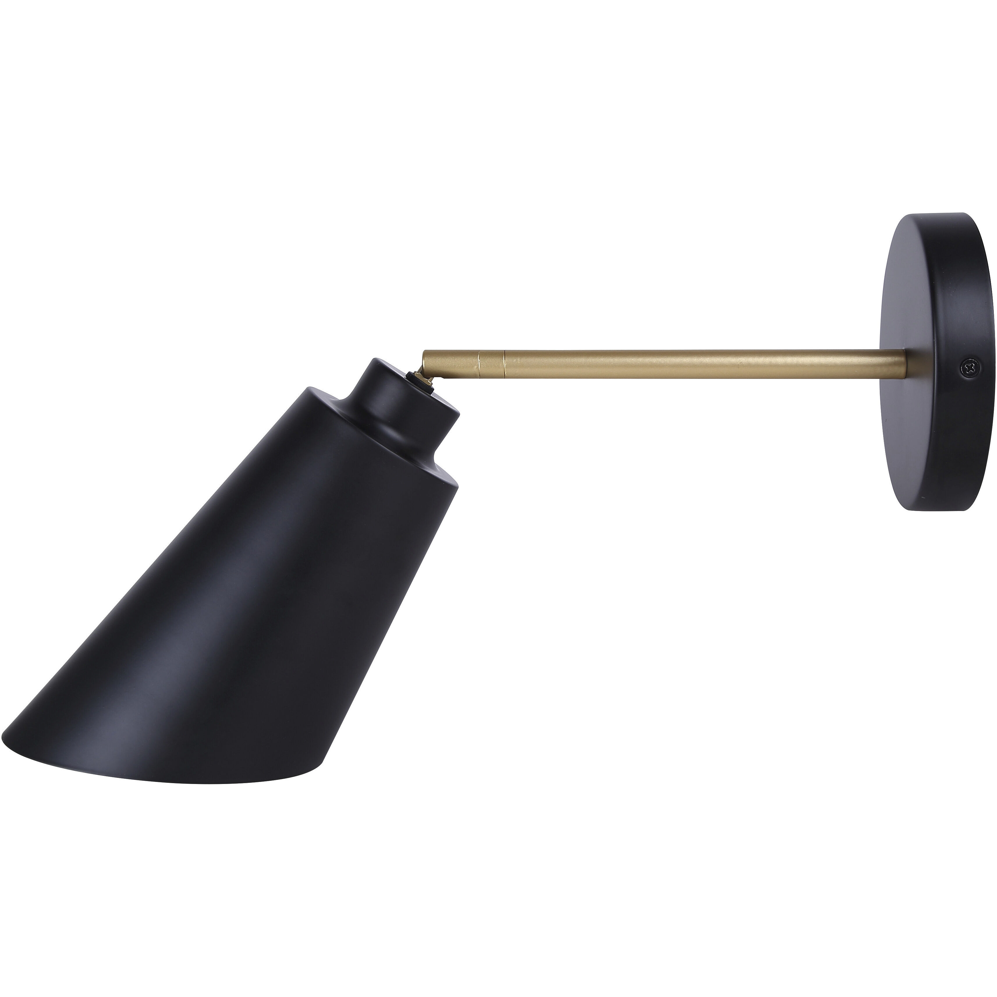 Rame 1 Light 11.66 inch Black/Gold Vanity Light Wall Light