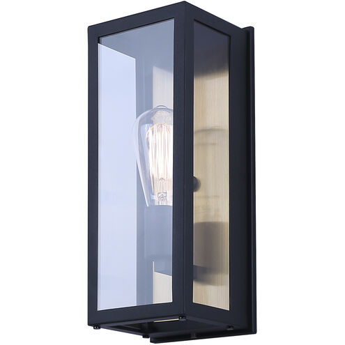 Miller 1 Light 5.5 inch Black/Gold Outdoor Lantern