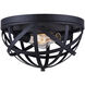 Madison 2 Light 13 inch Black Flush Mount Ceiling Light