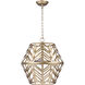 Madison 3 Light 17 inch Painted Gold Chandelier Ceiling Light