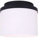 Britton 1 Light 9 inch Matte Black Flush Mount Ceiling Light in Flat Opal Glass