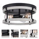 Joelle 3 Light 14 inch Matte Black/Brushed Grey Flush Mount Ceiling Light